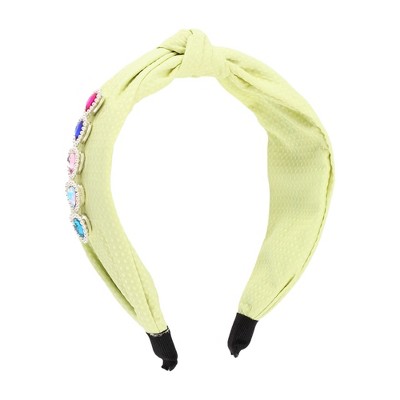 Unique Bargains Women's Elegant Heart Faux Diamond Wide Hairband 6.89"x5.51" 1 Pc