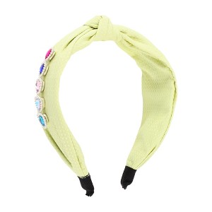 Unique Bargains Women's Elegant Heart Faux Diamond Wide Hairband 6.89"x5.51" 1 Pc - 1 of 3