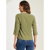 INSPIRE CHIC Women's Polka Dots 3/4 Sleeve Casual Button Front Shirt - 4 of 4