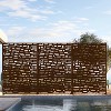 PexFix 72 in. x 47 in. Outdoor Privacy Rectangle Screen Galvanized Steel Panel Divider in Brown - 2 of 4
