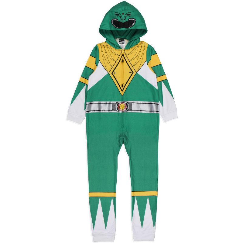 Power Rangers Boy's All Character Union Suit Costume Sleep Pajama Multicolored, 1 of 6