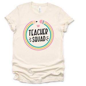 Simply Sage Market Women's Teacher Squad Pencil Short Sleeve Graphic Tee - 1 of 2