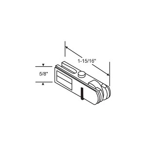 Brixwell 10-326 Patio Screen Door Roller Assy. 5/8in Nylon Wheel psr 31 - 1 of 2