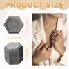 Unique Bargains Velvet Vintage Ring Display 2 Slot Hexagon Jewelry Storage Box - 2 of 4