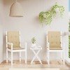 vidaXL Lowback Chair Cushions 2 pcs Melange Beige 39.4"x19.7"x1.6" Fabric - 4 of 4
