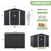 Sandinrayli 8.4 ft. W x 8.4 ft. D Outdoor Storage Metal Shed Garden Tool Steel Shed with Sliding Doors and Vents(70.56 sq. ft.) - 3 of 4