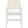 Colette Rattan Arm Chair - SFV4136 - White/Natural - Safavieh Couture - 2 of 4