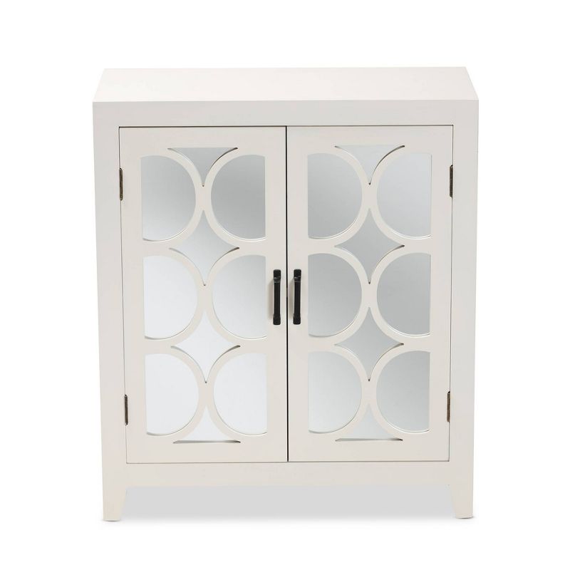 Garcelle Wood and Mirrored Glass 2 Door Sideboard White - Baxton Studio, 4 of 13
