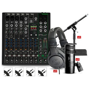 Mackie ProFX10v3+ Content Creator Bundle With AT2040 Microphones and ATH-M20X Headphones - 1 of 4