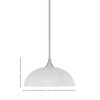 Toltec Lighting Stem 1 - Light Pendant in  Brushed Nickel with 13" Clear Ribbed Shade - 2 of 2
