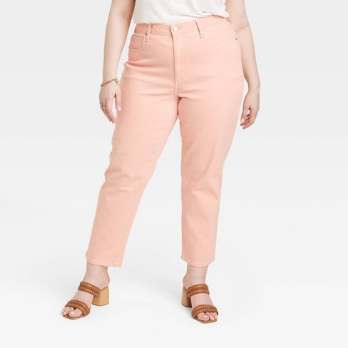 Women's High-rise 90's Slim Straight Jeans - Universal Thread™ Pink 30 :  Target