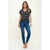 WEST K Women's Leah V Neck Short Dolman Sleeve Front Knob Blouse - 4 of 4