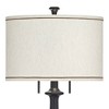 Regency Hill Clemet Farmhouse Rustic Traditional 66" Tall Standing Floor Lamp Column Pull Chain Metal Black Finish Living Room Bedroom House Reading - 4 of 4