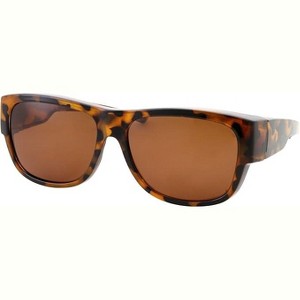 Women Polarized Fit Over Sunglasses - Less Bulky, Ladies Size (Tortoise Gray) - 1 of 4