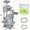 MAYEERTY Cat Tree Tower Multi-Cat Climbing Natural Sisal Scratching Posts Extended Platform Hammock - 3 of 4