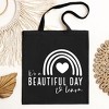 City Creek Prints It's A Beautiful Day To Learn Canvas Tote Bag - 15x16 - Black - 2 of 2