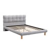 NicBex Full/Queen/King Upholstered Bed Frame with Cookie-Shaped Headboard,Platform Bed Frame with Wood Slats Support,Noise-Free,Easy Assembly,Gray - 3 of 4