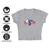 Women's Superman 2025 Up In The Sky Cap Sleeve Baby Rib Crop Top - 4 of 4