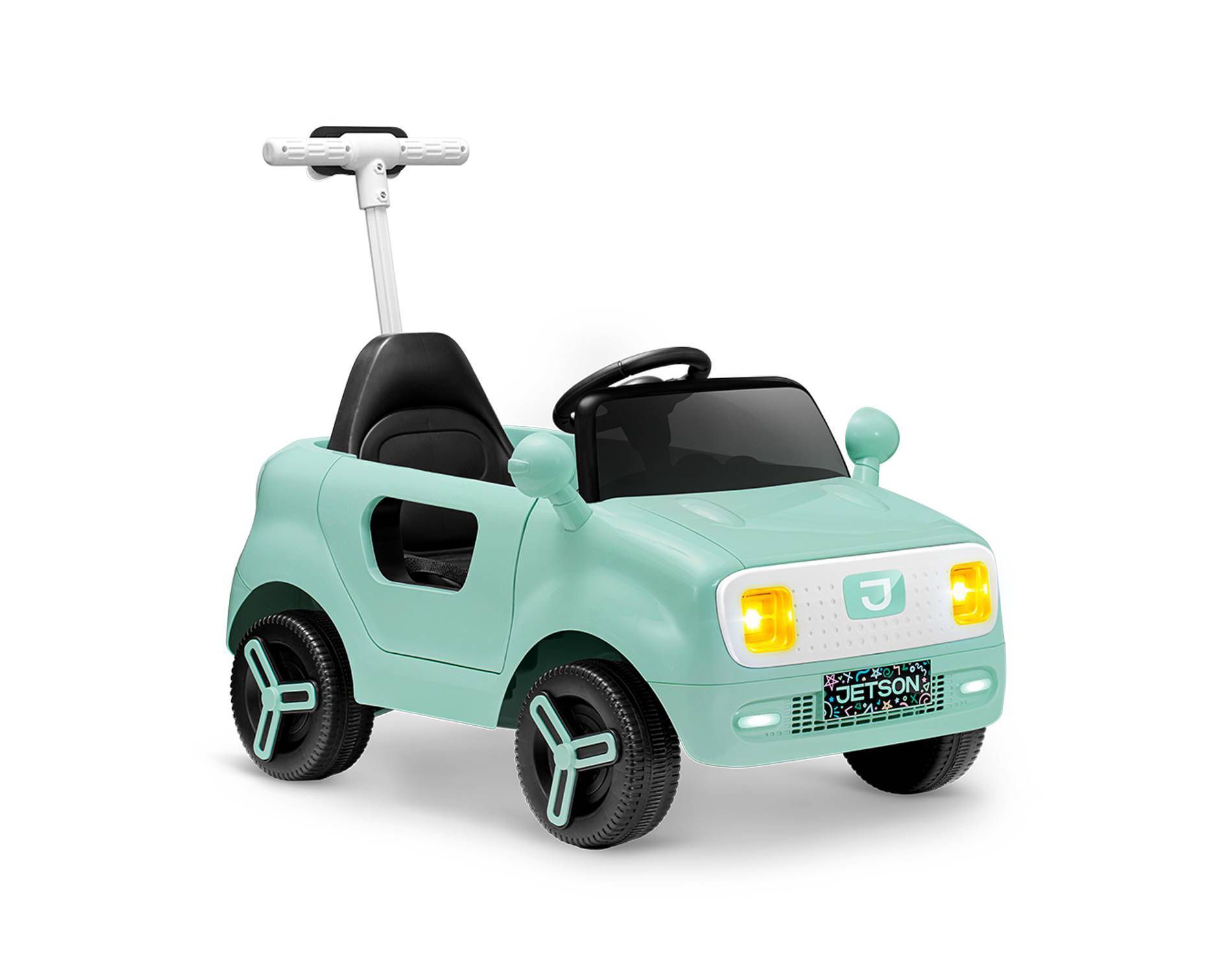 Jetson Mako Electric Motor Assist Ride-On Push Car - Green: Remote Control, Charger Included