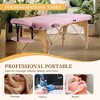 FDW Massage Table Massage Bed SPA Bed 2 Fold Massage Table Heigh Adjustable 73’’ Long PU Portable Salon Bed W/Half Bolsters Sheets Carry Case - 2 of 4