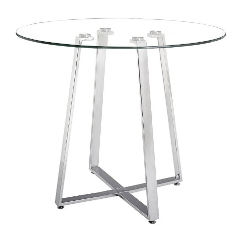 40 Modern Round Tempered Glass And, Round Table 40