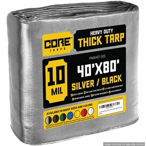 Core Tarps Heavy Duty 10 Mil Tarp Cover, UV Resistant, Rip Proof for Roof, Camping, Patio, Pool, Boat - 1 of 4