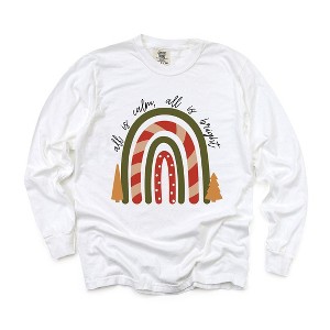 Simply Sage Market Women's Boho All Is Calm Rainbow Short Sleeve Graphic Tee - 1 of 4