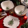 Spode Christmas Tree Gold 10" Square Bowl, 100 fl oz - Decorative Holiday Serveware with 22K Gold Accents - Dishwasher Safe - 2 of 3