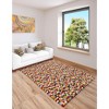 Unique Loom Felt Ball Collection Area Rug - Cloud - 3 of 4