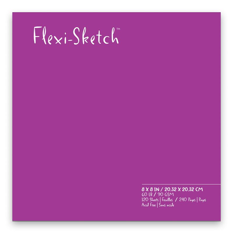 Flexi-Sketch Blank Sketch Book 8"X8"-120 Sheets - Amethyst, 1 of 3