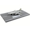 General Dynamics F-16 Fighting Falcon Fighter Aircraft Gray with Runway Section Diecast Model Airplane by Runway24 - 3 of 4
