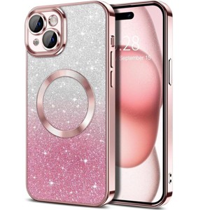 Entronix [Magnetic] Case Compatible with iPhone 15 Plus - [Clear Back] Luxury Glossy Cover - 1 of 4
