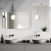 Whisen Rimless Bathroom Vanity Wall-Mounted Mirror with Round Corners and Explosion-Proof Glass, Horizontal or Vertical Wall Mount - 3 of 4