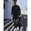 WhizMax Men's Hooded Cloak Casual Long Pullover Hoodie Cape Hip Hop Sweatshirt with Pocket - 4 of 4