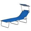 Outsunny Outdoor Lounge Chair, Adjustable Folding Chaise Lounge, Tanning Chair with Sun Shade for Beach, Camping, Hiking, Backyard - image 4 of 4