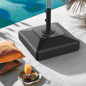 PURPLE LEAF Patio Market Umbrella Base Load Capacity with Casters Filled with Sand & Water Outdoor Table Umbrellas Stand - 1 of 4