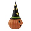 14.0 Inch Retro Pumpkin Witch Container Vintage Halloween Translucent Figurines - 3 of 3