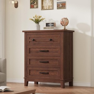 Acekool 4 Drawer Dresser, Tall Vertical Chest with Large Storage, Modern Closet Organizer for Bedroom, Living Room - 1 of 4