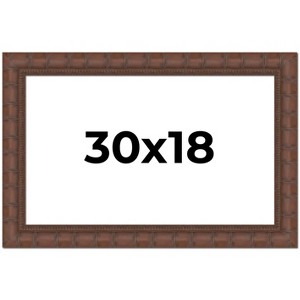 PosterPalooza | 30x18 Wide Bamboo Picture Frame, UV Acrylic, 4 Finishes - Brown, Black, Silver, and Natural - 1 of 4