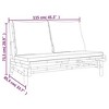 vidaXL Patio Bench with Dark Gray Cushion, Bamboo - 3 of 4