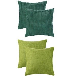 REGALWOVEN 4 Pcs Modern Solid Throw Pillow Covers for Sofa, Living Room 18" x 18" - 1 of 4