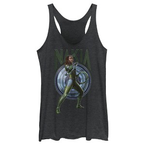 Women's Black Panther: Wakanda Forever Nakia Shield Racerback Tank Top - 1 of 4