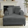 Mjkone Corduroy Comfy Chaise Lounge With Storage Ottoman&Armrests,Upholstered Sleeper Single Sofa Bed - 3 of 4