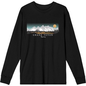 Adventure Society Grand Teton Wyoming Adult Long Sleeve Tee - 1 of 2