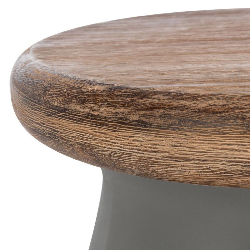 Button Indoor/Outdoor Modern Concrete Round Accent Table  - Safavieh, 5 of 9