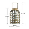 Gulches Decorative Lantern with Handle, Wooden Lantern for Indoor Outdoor, Home Garden Wedding - 4 of 4
