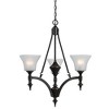 Cal Lighting 3 Lights Rockwood Iron Chandelier - Dark Bronze - 3 of 4
