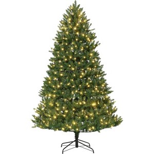 Artificial Christmas Tree Premium Pine Xmas Tree with 1000 Branch Tip for Home Office Winter Holiday D¨¦cor, Foldable Stand, Easy Assembly - 1 of 4