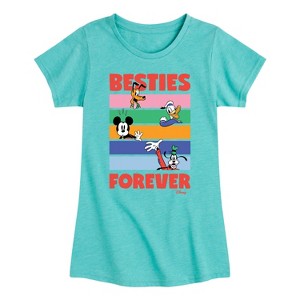 Girls' - Disney - Pluto, Donald Duck, Mickey & Goofy Fitted Short Sleeve Graphic T-Shirt - 1 of 4