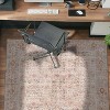 World Rug Gallery Delano Terracotta Floral Pattern Indoor Rug – Washable Low Pile Rug with Non-Slip Backing - 2 of 4